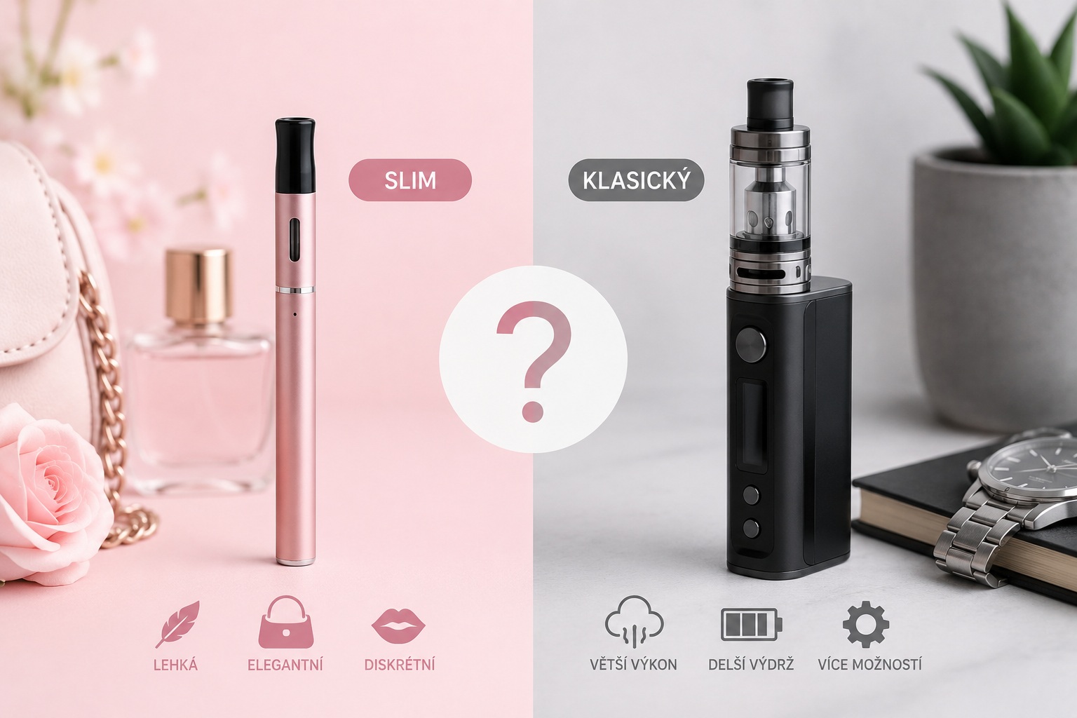 Elektronická cigareta slim pro ženy